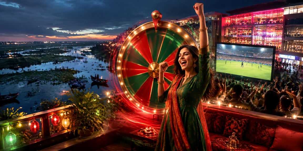 বাংলাদেশ ক্রিকেট বেটিং রেড গ্রিন থিমে ভিআইপি অভিজ্ঞতার দৃশ্য