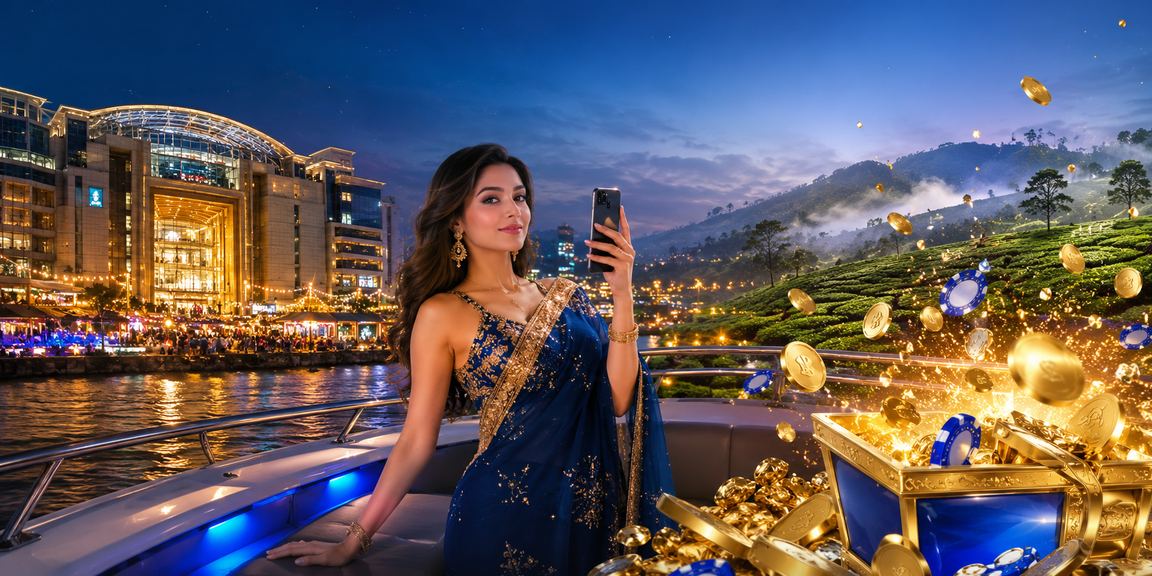 ঢাকায় চা বাগানের পরিবেশে মোবাইল ক্যাসিনো ব্যবহারের দৃশ্য
